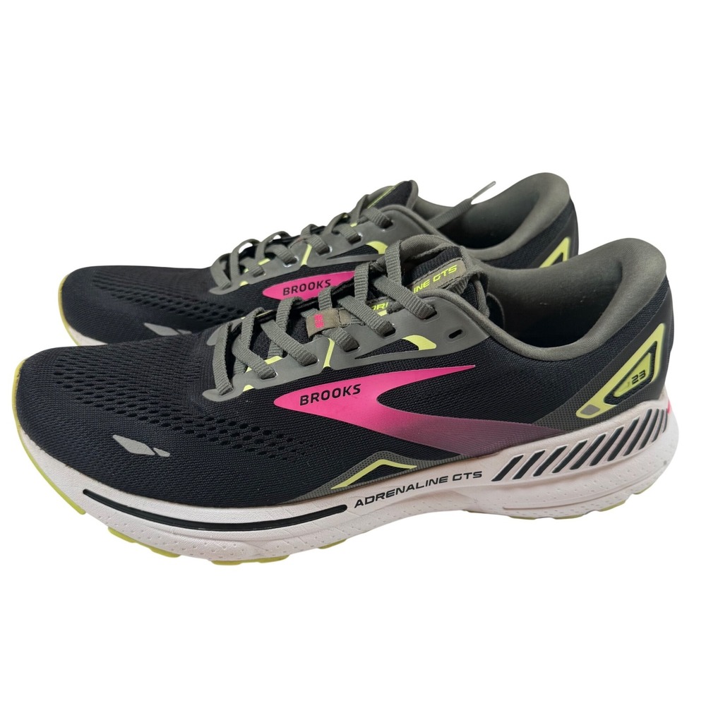 Brooks Adrenaline GTS 23 Womens Running Shoes Black Pink 1203911B037 Size 12
